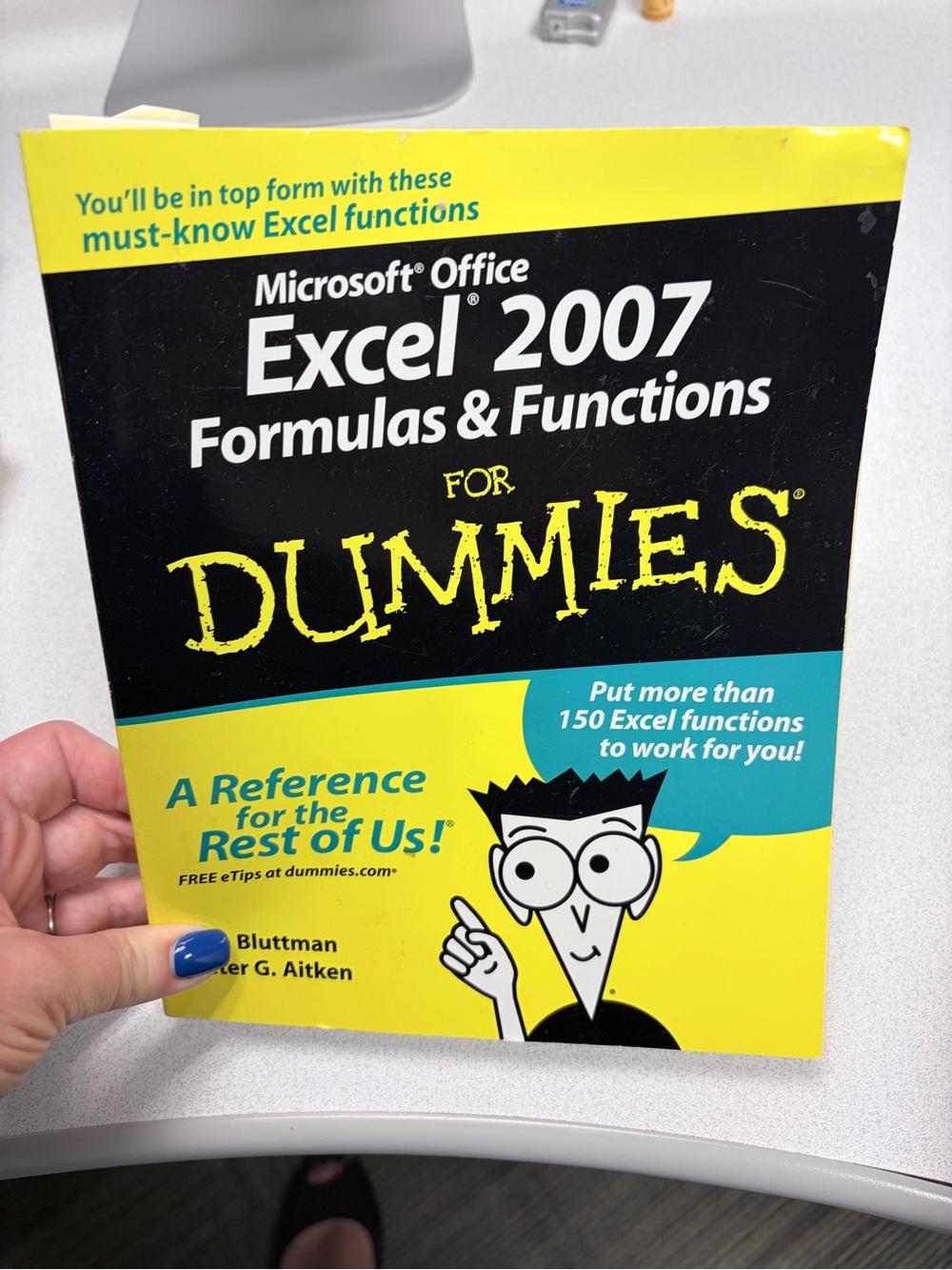 Microsoft For Dummies Book Cover - Yellow, Black, Teal